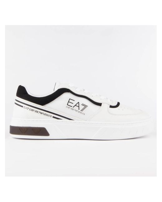 EA7 Herensneakers Met Patch in het White voor heren
