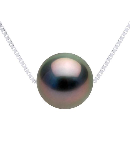 Ateliers Saint Germain Blue Necklace Real Cultured Tahiti Pearl Round 9-10 Mm