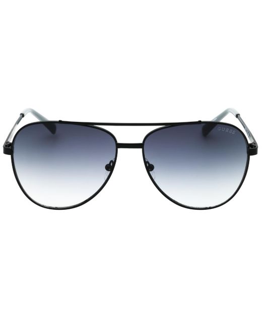 Guess Blue Gradient Smoke Lens Matte Sunglasses Metal for men