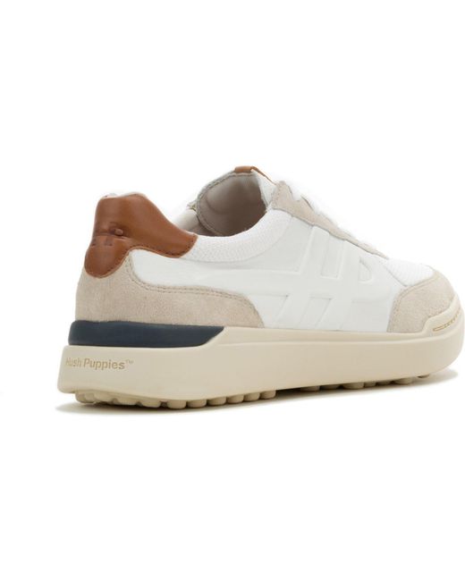 Hush Puppies White Wes Hp Sneaker Suede Trainers for men