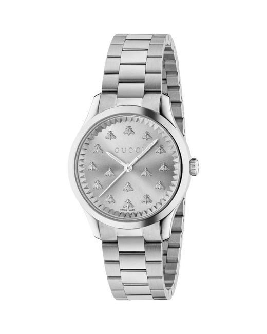 Gucci Metallic Ya1265031 G-timeless Stainless-steel Quartz Watch