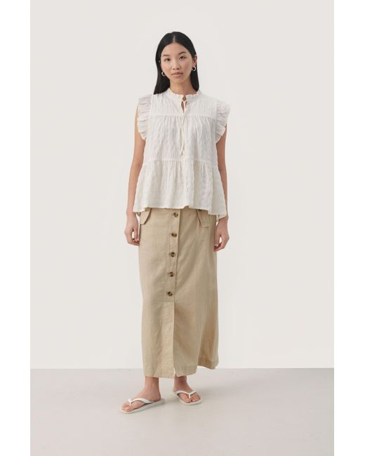 Part Two Natural Ärmellose Bluse Gerade Passform Tofu