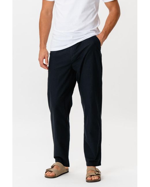 TeeShoppen Linnen Broek in het Black voor heren