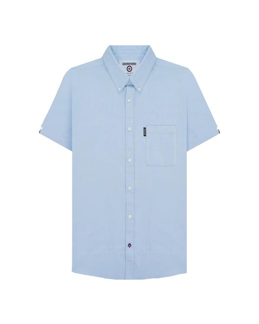 Lambretta Blue Ss25 Oxford Shirt (Sky) Cotton for men