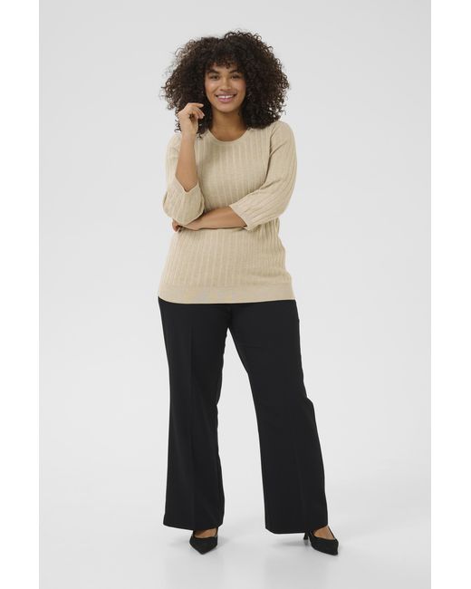 Kaffe Natural Strickpullover Regular Fit Cream