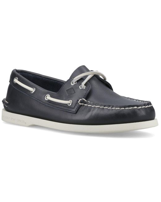 Sperry Top-Sider Blue Authentic 2 Eye Leather Boat Shoes for men
