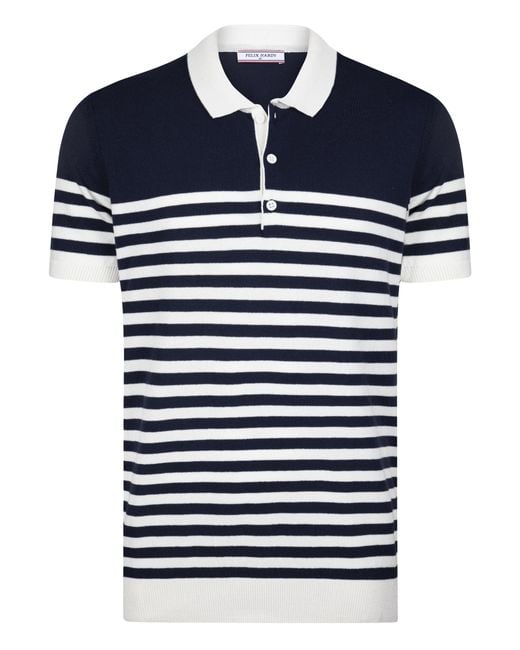 Felix Hardy Poloshirt Kurzarm Trikot Kurzarm Polo Shirt in Blue für Herren