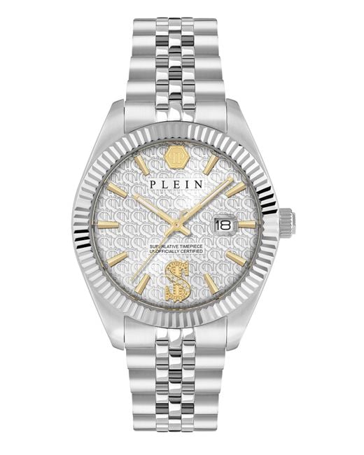 Philipp Plein Gray Date Superlative Watch Pwmfa0725 Stainless Steel for men