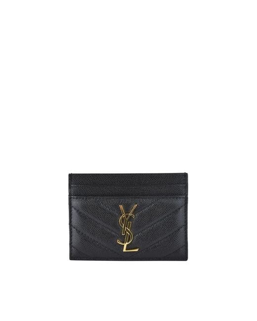 Saint Laurent Black Karteninetui