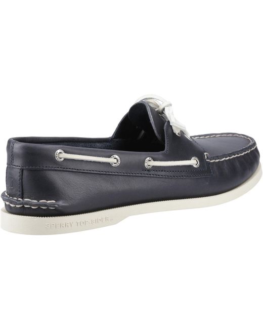 Sperry Top-Sider Blue Authentic 2 Eye Leather Boat Shoes for men