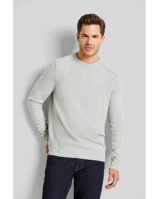 Bugatti Herren Trui Met Ronde Hals in het Gray voor heren