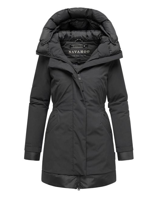 Navahoo Winterparka Winterprinzessin Met Capuchon & Vrouwelijke Pasvorm in het Black