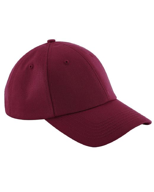 BEECHFIELD® Red Authentic 6 Panel Baseball Kappe (Burgunder)