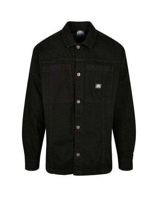 Southpole Oversized Long Sleeve Shirt in Black for Men | Lyst