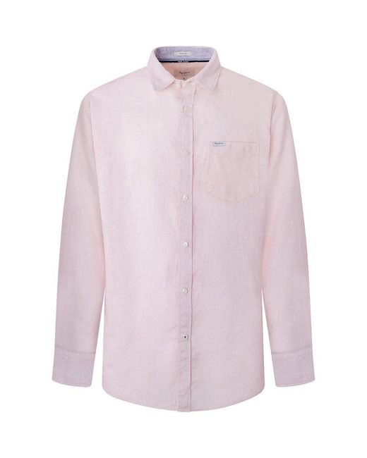 Pepe Jeans Linen Parkers Shirt in Light 