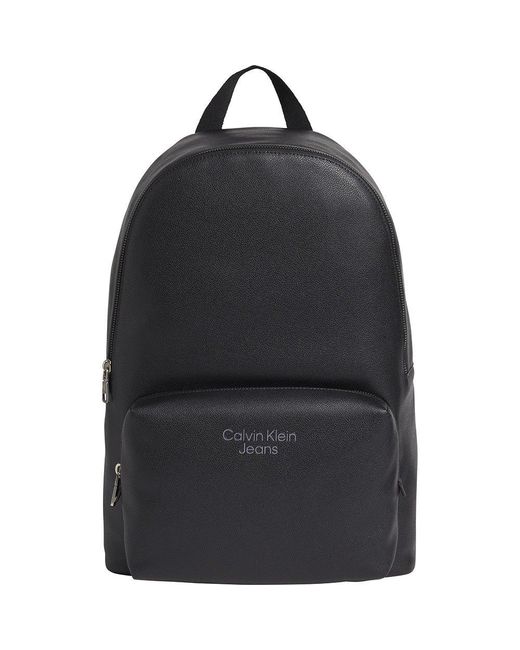 Calvin Klein Denim Micro Pebble Campus 43 Backpack in Black Lyst