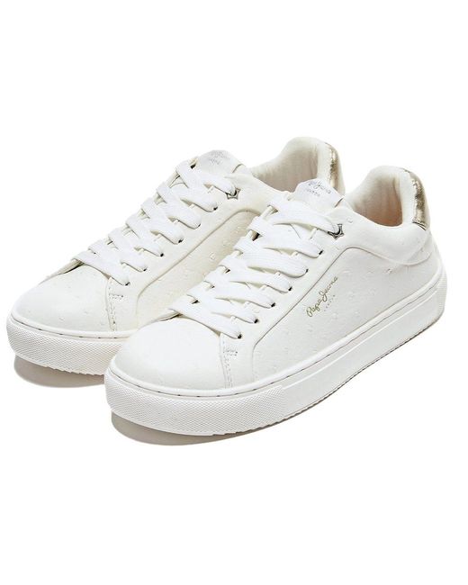Pepe Jeans Rubber Adams Molly Trainers in White - Lyst