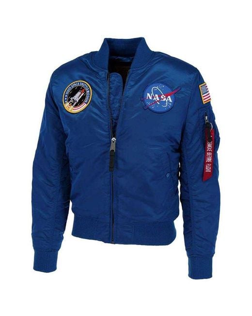 Alpha Industries Ma-1 Vf Nasa Jacket in Blue for Men | Lyst