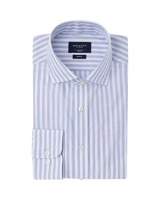 Hackett Eange Tripe Ong Eeve Hirt An in Blue for Men | Lyst