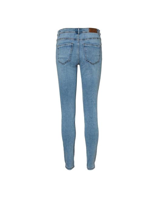 Vero Moda Denim Tanya Mr S Piping Jeans in Light Blue Denim (Blue) | Lyst