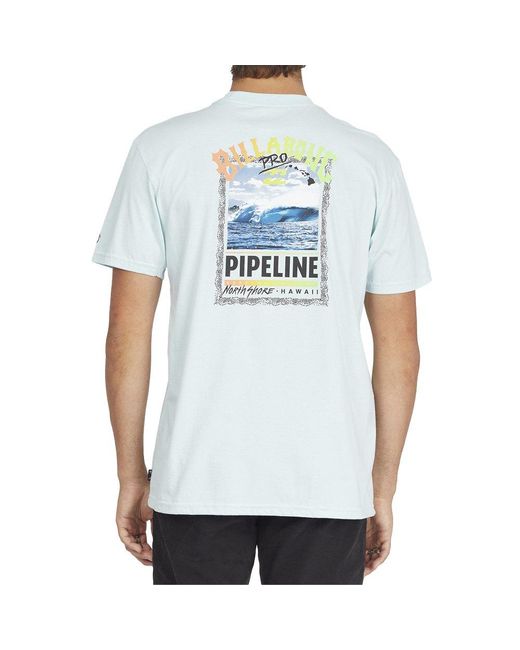 Billabong Pipeline Poster Short Sleeve Crew Neck T-shirt in White for Men |  Lyst