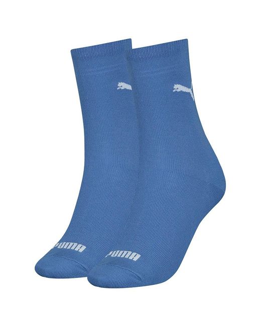 PUMA Cotton Socks 2 Pairs in Blue - Lyst