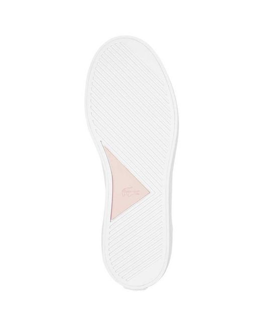 Lacoste Synthetic Lerond Junior Trainers in White / Light Pink (White) for  Men | Lyst