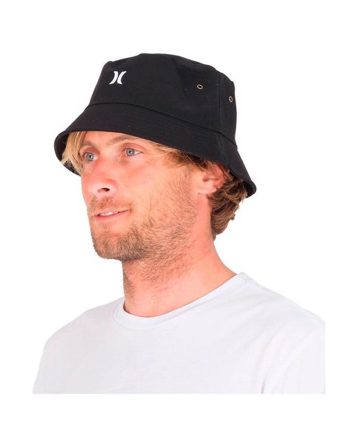 Hurley Cotton Small Logo Bucket Hat in 