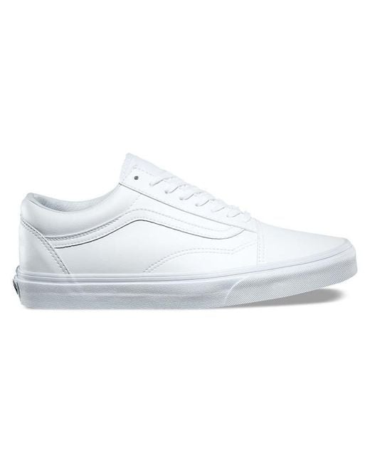 vans old skool white canvas