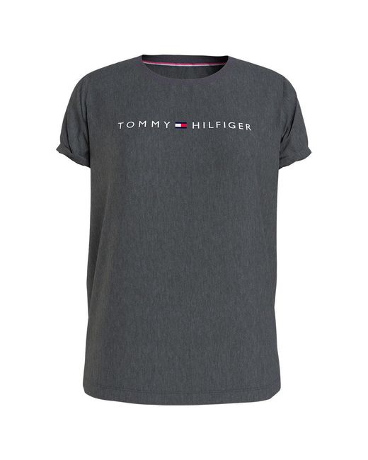 Tommy Hilfiger Cotton Ribbed Neck Logo Base Layer in Ice / Grey ...