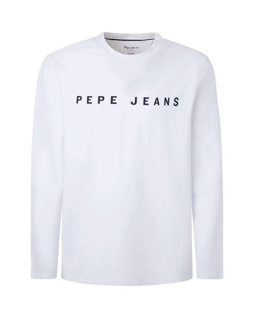 Pepe Jeans Ogo Tshirt S Ong Seeve T-shirt An in White for Men | Lyst