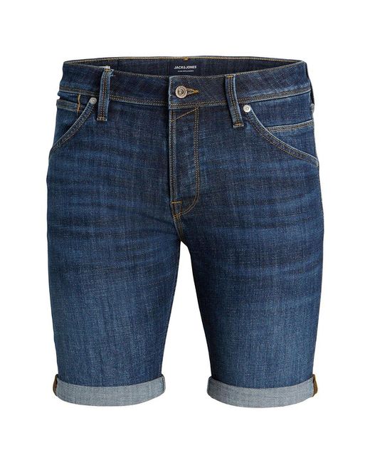 Jack & Jones Rick Jjfox Ge 237 Pls Denim Shorts in Blue for Men | Lyst