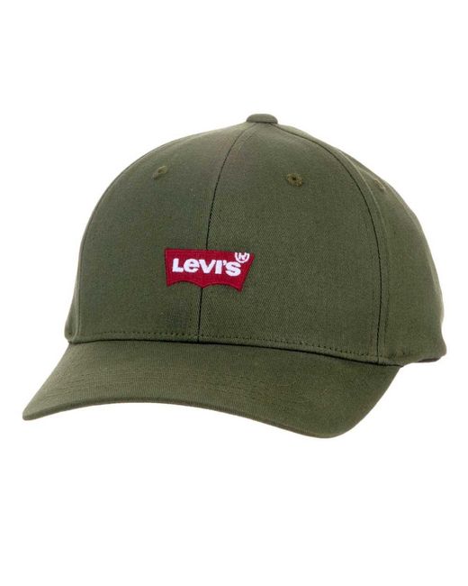 Levi's Mid Batwing Flexfit Cap in Dark 