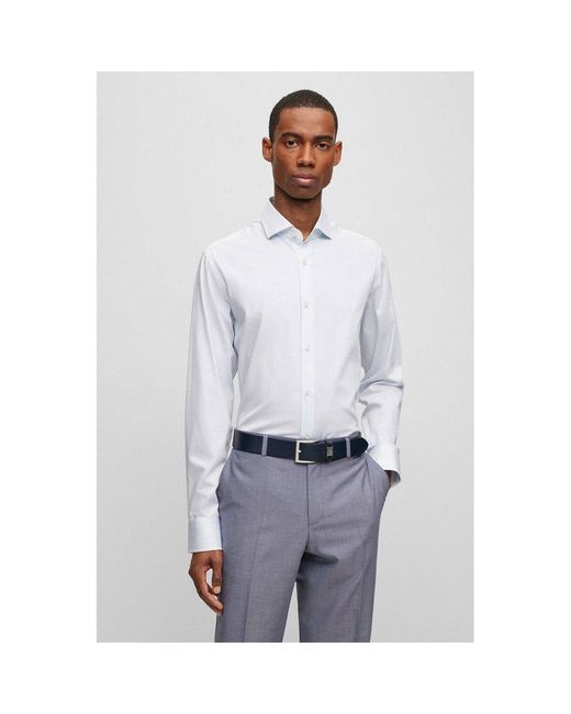 hugo boss white long sleeve shirt