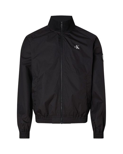 Calvin Klein Unpadded Harrington Jacket in Black for Men | Lyst