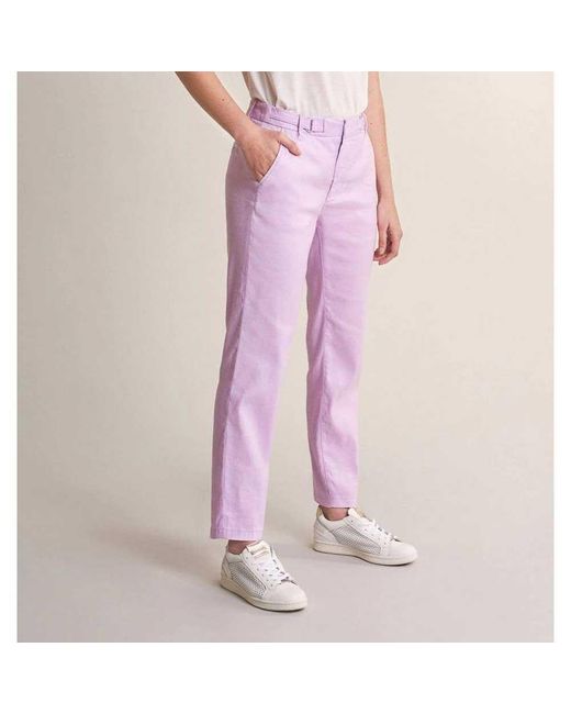 Salsa Jeans Linen Colette Capri Jeans in Pink | Lyst