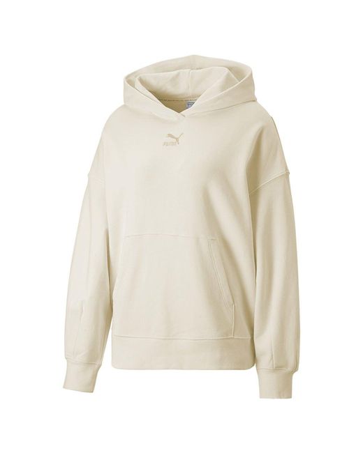 PUMA Classics Oversized Hoodie Fleece Sweatshirt | Lyst