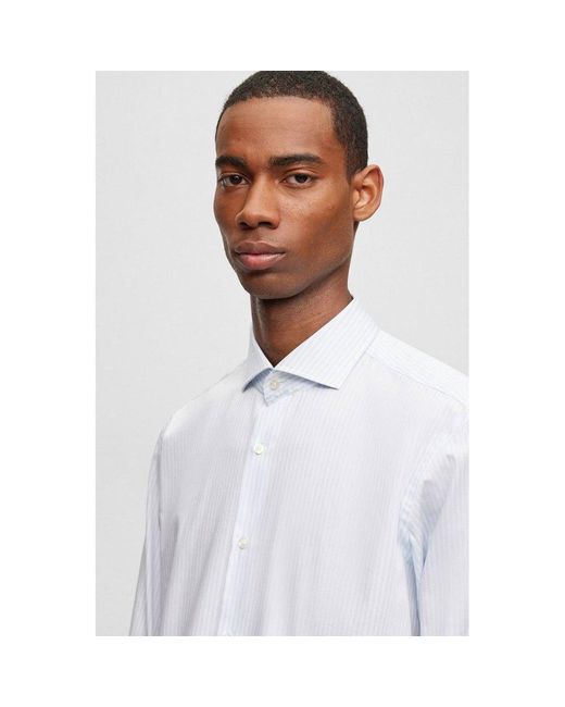 hugo boss white long sleeve shirt