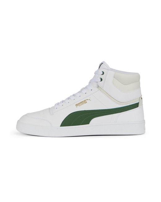 PUMA Shuffle Mid Trainers in White for Men | Lyst