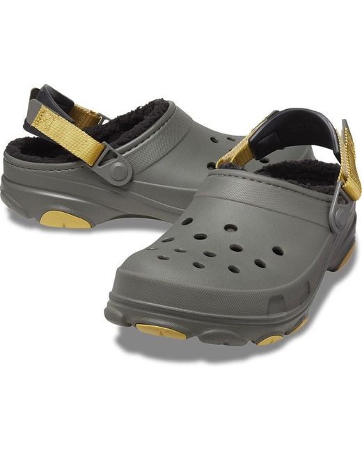 Crocs™ All Terrain Lined Clogs in Gray for Men | Lyst