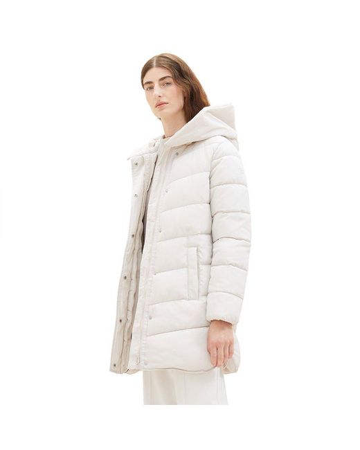 Tom Tailor To Tailor 1038692 Winter Puffer Coat in White | Lyst