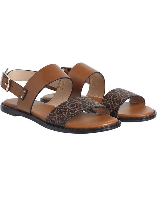 calvin klein brown sandals