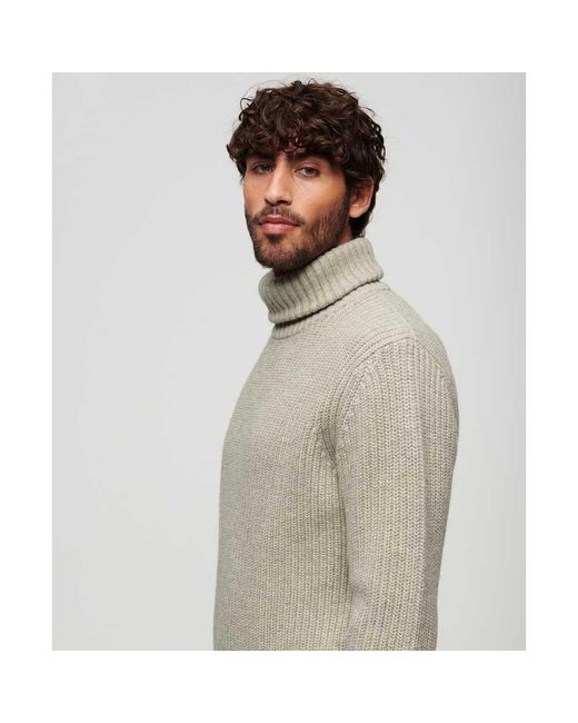 Superdry Uperdry Erchant Textured Ro Neck Weater An in Gray for Men | Lyst
