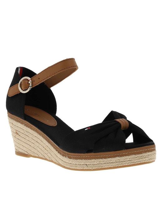 Tommy Hilfiger Iconic Elba Sandals in Black | Lyst