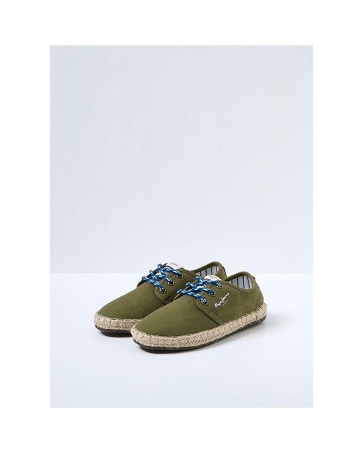 Pepe Jeans Cotton Tourist Camping Shoes in Green for Men | Lyst