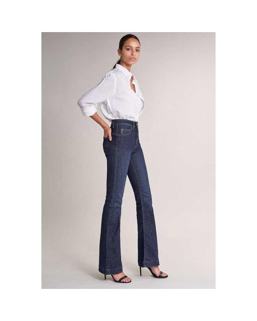 Salsa Jeans Secret Glamour Push In Flare Jeans in Blue | Lyst