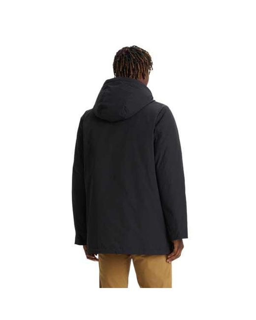 Dockers men's microtwill clearance long hooded parka