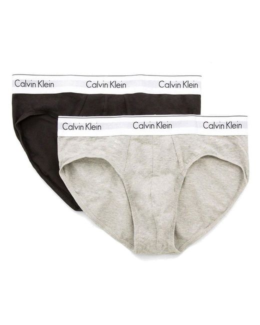 Calvin Klein 2 Pack Briefs - Modern Cotton in Black for Men - Lyst