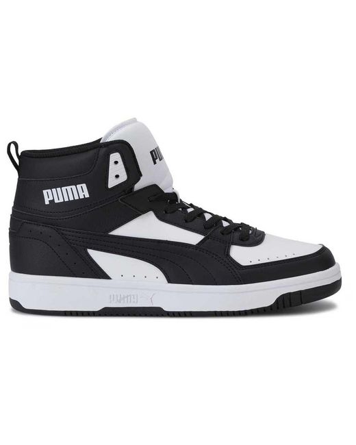 PUMA Leather Rebound Joy In White Black Black For Men Lyst