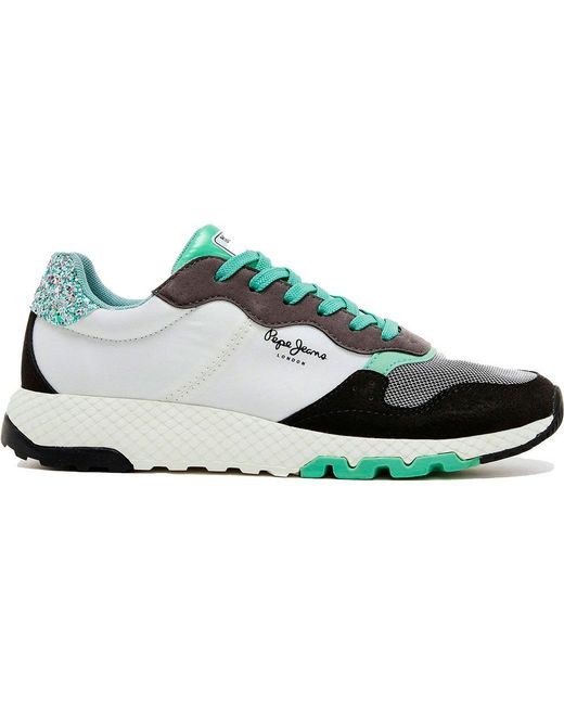 Pepe Jeans Denim Koko Easy Trainers in Green - Lyst